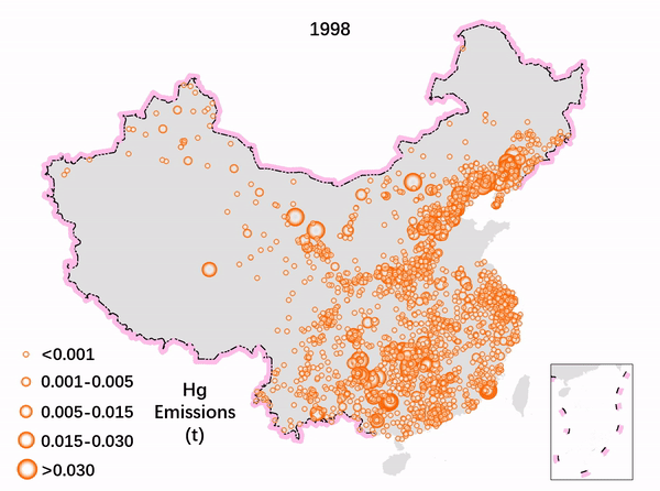 Gridded dataset of industrial aquatic heavy metal emissions in China (1998-2010)