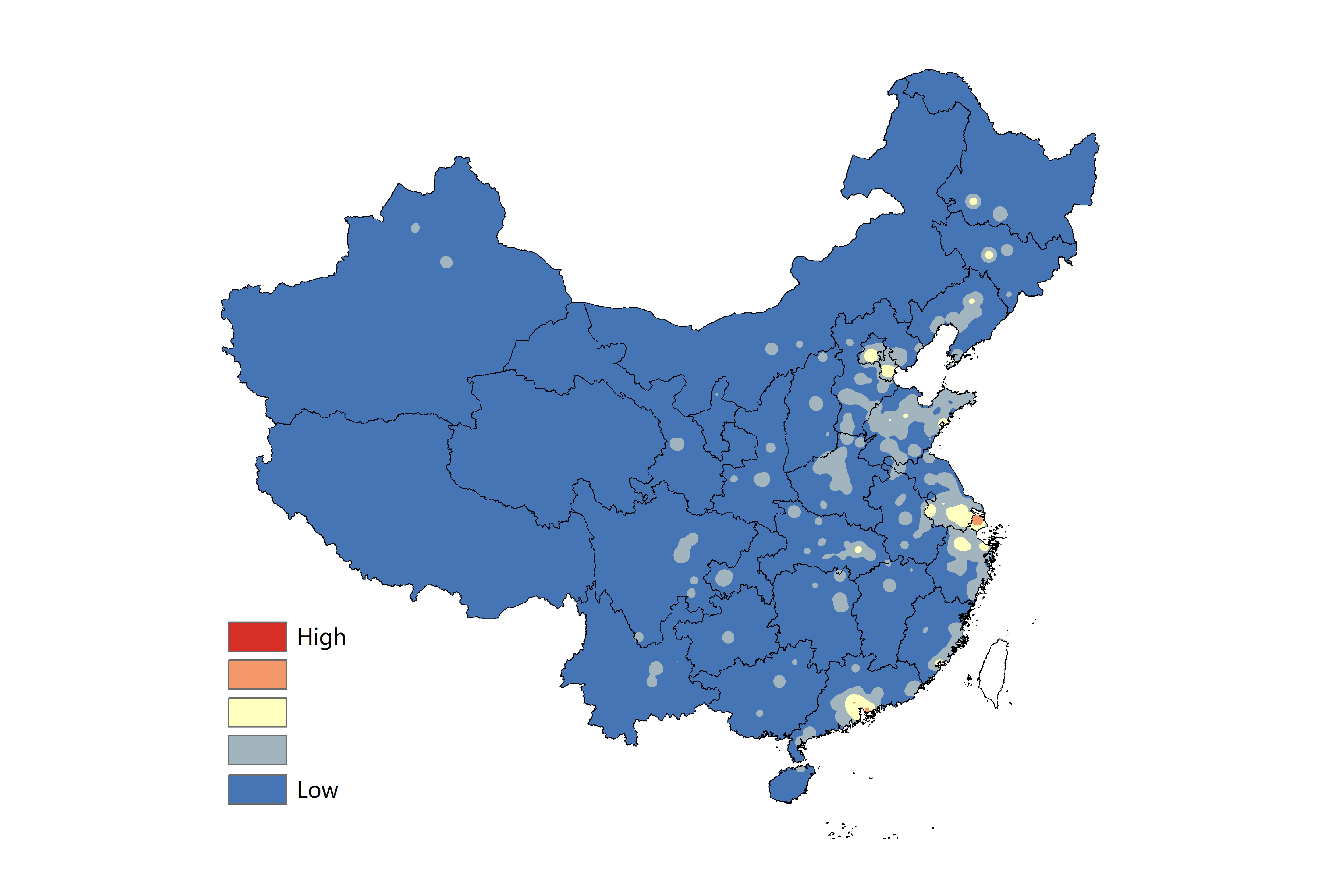 Grid Map: Industrial Output Value of China, 2001-2010